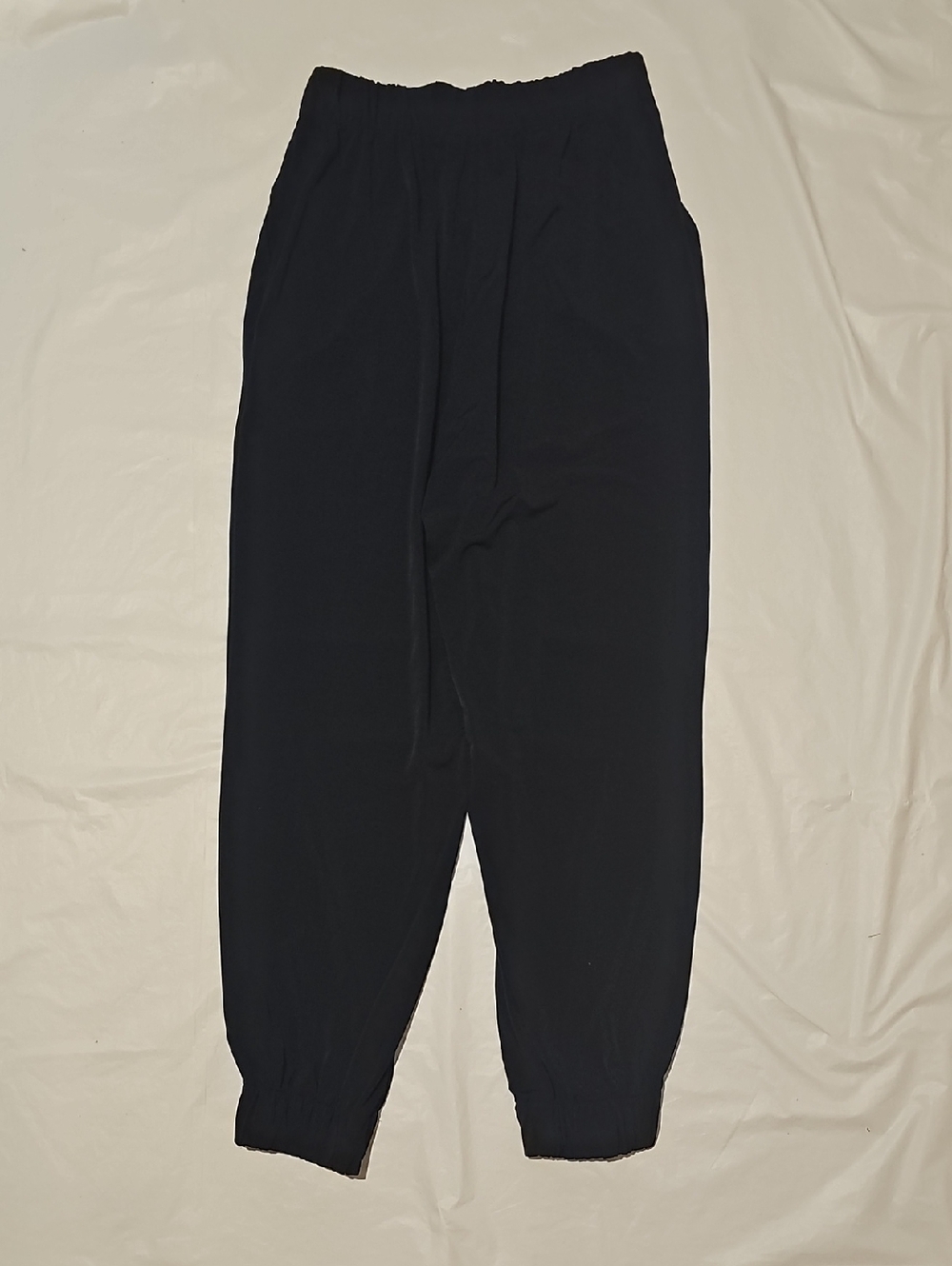 Zara Woman's Small Black Elastic Waist Pull On Pants with 2 Pockets